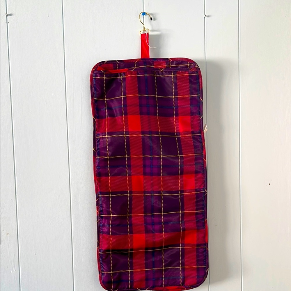 NWOT SK Red Plaid Hanging Organizer